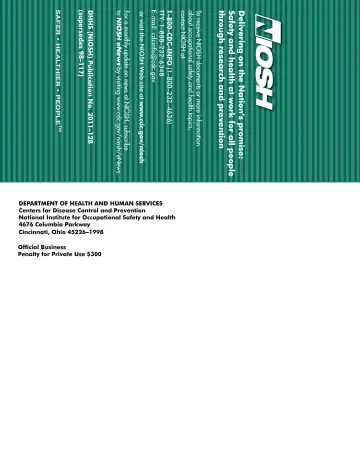 Page 20: or visit the NIOSH Web site at www.cdc.gov/niosh