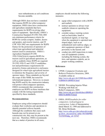 Page 5: employers should institute the following measures: