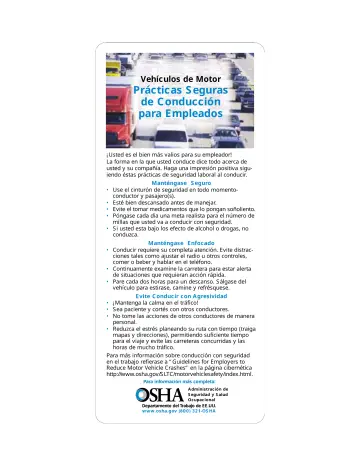 Page 1: Prácticas Seguras de Conducción para Empleados