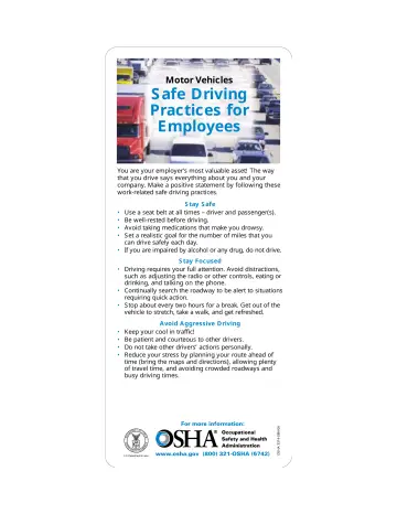 Page 1: Safe Driving Practices for Employees