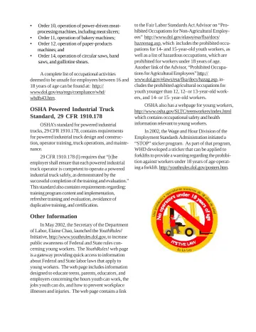 Page 3: OSHA Powered Industrial Truck Standard, 29 CFR 1910.178
