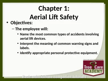 Slide 5: Chapter 1: Aerial Lift Safety