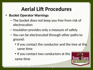 Slide 13: Aerial Lift Procedures