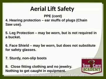 Slide 25: Aerial Lift Safety