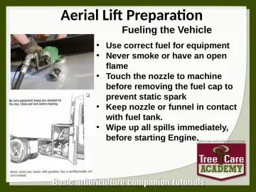 Slide 40: Aerial Lift Preparation