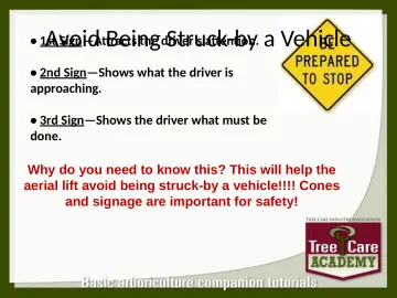 Slide 66: Avoid Being Struck-by a Vehicle