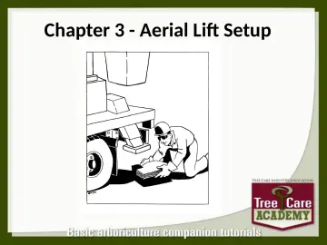 Slide 72: Chapter 3 - Aerial Lift Setup