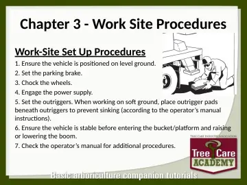 Slide 75: Chapter 3 - Work Site Procedures