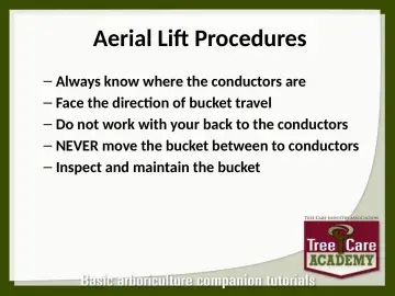 Slide 76: Aerial Lift Procedures
