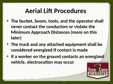 Slide 78: Aerial Lift Procedures