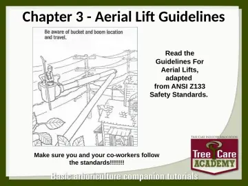 Slide 84: Chapter 3 - Aerial Lift Guidelines