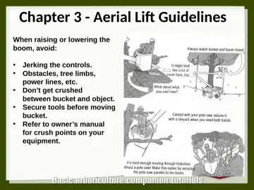 Slide 86: Chapter 3 - Aerial Lift Guidelines