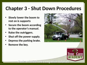 Slide 88: Chapter 3 - Shut Down Procedures