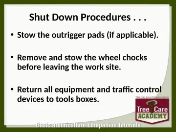 Slide 89: Shut Down Procedures . . .