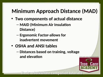 Slide 106: Minimum Approach Distance (MAD)