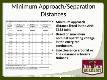 Slide 108: Minimum Approach/Separation Distances