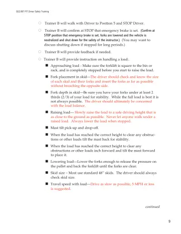 Page 14: Trainer B will walk with Driver to Position 5 and STOP Driver.