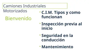 Slide 3: Camiones Industriales Motorizados
