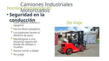 Slide 33: Camiones Industriales Hombre manejando #2 Motorizados