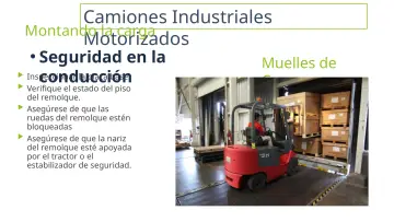 Slide 34: Camiones Industriales Montando la carga Motorizados