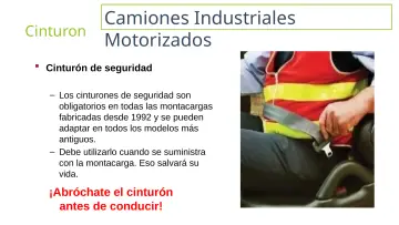 Slide 41: Camiones Industriales Cinturon Motorizados