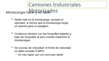 Slide 43: Camiones Industriales Motorizados