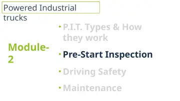 Slide 18: Powered Industrial trucks