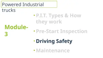 Slide 28: Powered Industrial trucks