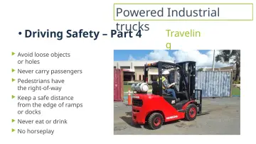 Slide 32: Powered Industrial trucks