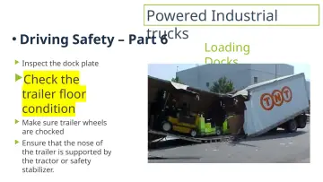 Slide 34: Powered Industrial trucks