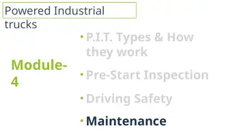 Slide 44: Powered Industrial trucks