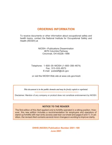 Page 1: ORDERING INFORMATION
