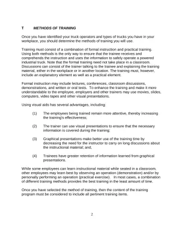 Page 2: METHODS OF TRAINING