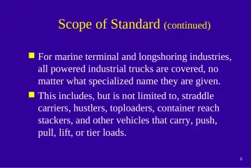 Slide 6: Scope of Standard (continued)