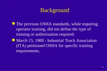Slide 13: Background