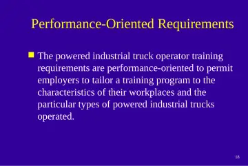 Slide 18: Performance-Oriented Requirements