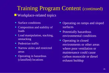 Slide 26: Training Program Content (continued)