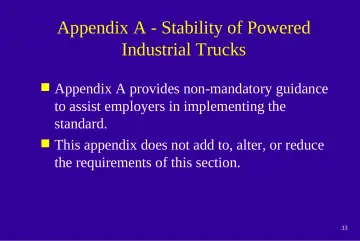 Slide 33: Appendix A - Stability of Powered