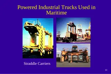 Slide 63: Powered Industrial Trucks Used in Maritime