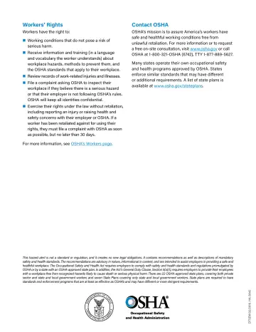Page 4: Workers’ Rights Contact OSHA