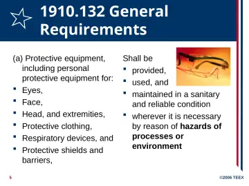 Slide 5: 1910.132 General Requirements