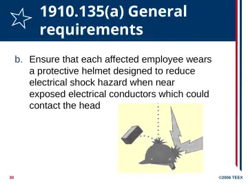 Slide 30: 1910.135(a) General requirements