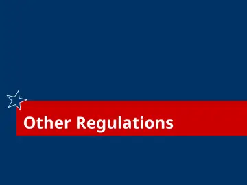 Slide 43: Other Regulations