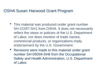 Slide 2: OSHA Susan Harwood Grant Program