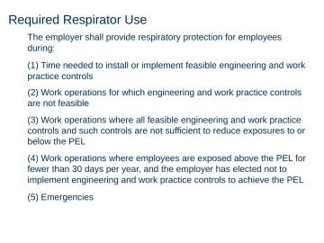 Slide 7: Required Respirator Use