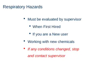 Slide 9: Respiratory Hazards
