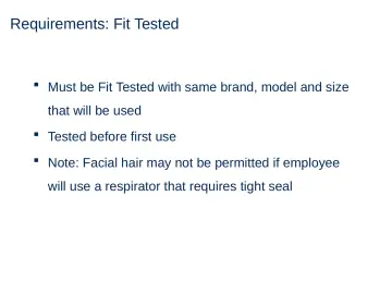 Slide 20: Requirements: Fit Tested