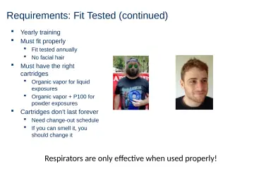 Slide 21: Requirements: Fit Tested (continued)