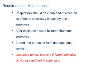 Slide 22: Requirements: Maintenance