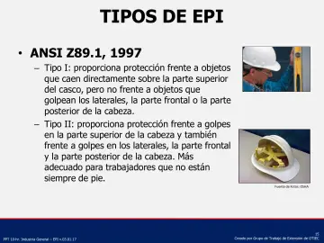 Slide 15: ANSI Z89.1, 1997